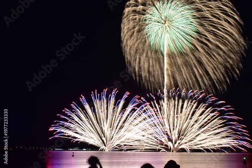 水郷祭　花火大会　打ち上げ花火　打上花火　島根　中国地方