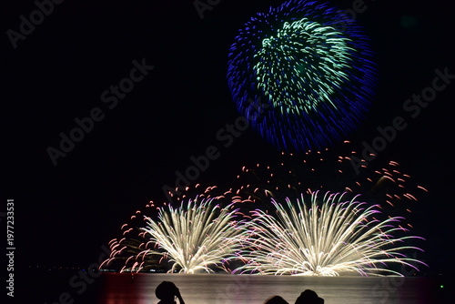水郷祭　花火大会　打ち上げ花火　打上花火　島根　中国地方