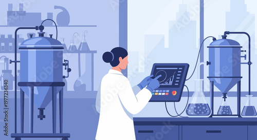 Scientist Working with Laboratory Equipment.