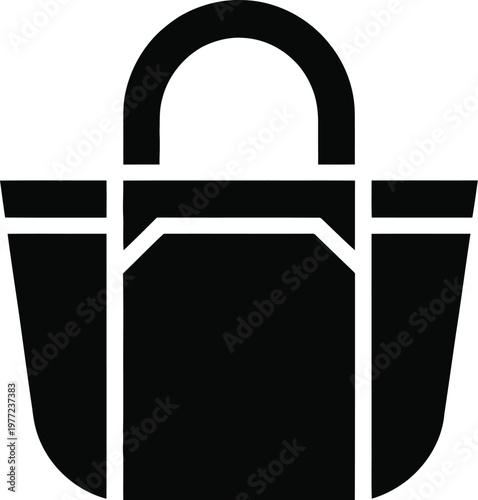 Black Silhouette Icon Of An Empty Tote Bag illustration untitled