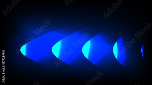 Abstract Blue Ribbed Glass Background with Vertical Wave Texture and Glossy Reflections, Modern Minimal Futuristic Digital Surface Design for Tech Visuals
