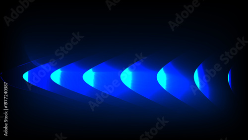 Abstract Blue Ribbed Glass Background with Vertical Wave Texture and Glossy Reflections, Modern Minimal Futuristic Digital Surface Design for Tech Visuals