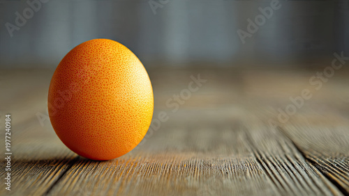 easter egg on wooden table