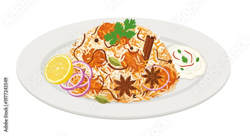 Delicious plate of noodles with vegetables.