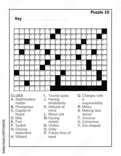 Printable Word Puzzle Worksheet for Kids and Adults - Brain Teaser Activity Sheet Acrostic Vol 2 Puzzle 10