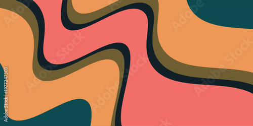 Multi layers soft colorful texture 3D papercut layers in gradient vector banner. Abstract paper cut art background design for website template. Topography map concept or smooth origami paper cut