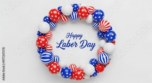 Easter eggs in basket and nest with blue ribbon colorful holiday decoration