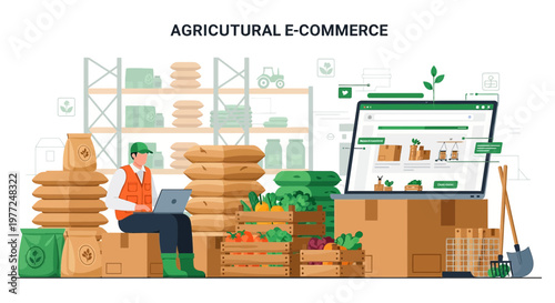 Agricultural e-commerce platform connecting farmers and consumers enhancing rural business