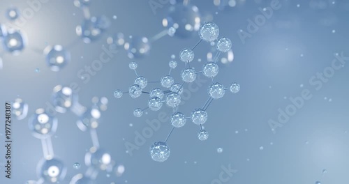 Tizanidine rotating 3D model of alpha-2 adrenergic agonist, seamless looped video
