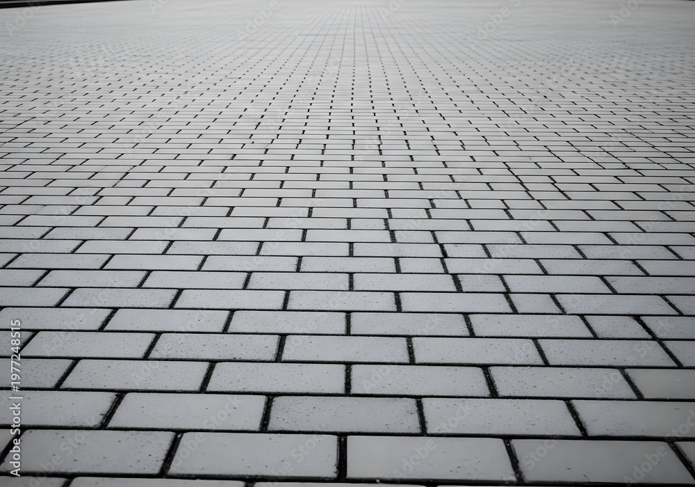 Fototapeta premium Brick pavement texture background
