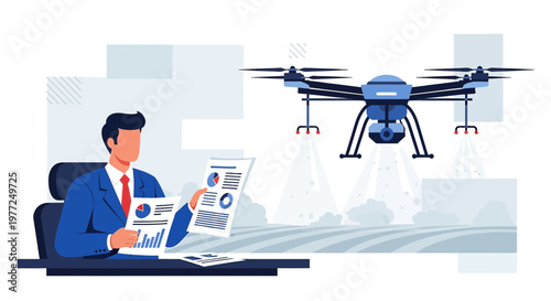 Agricultural drone analysis, precision farming data review for optimized crop management practices