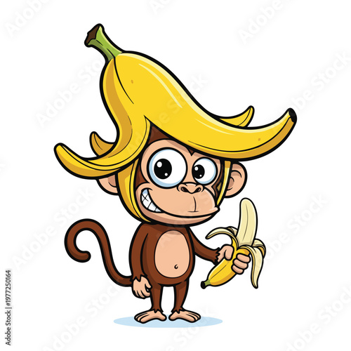 Monkey with Banana Helmet