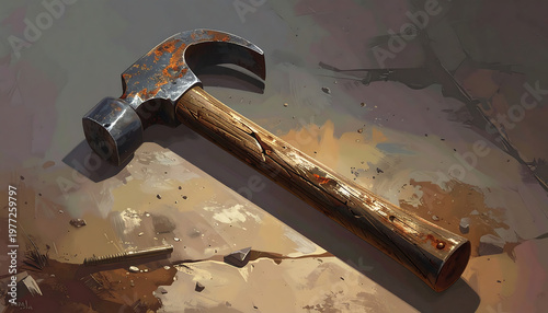 A rusty hammer
