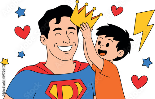 Happy father's day celebrating superhero dads with love and appreciation