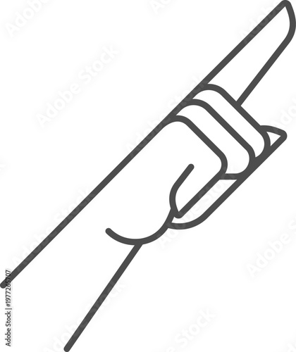 Hand pointing index finger up indicating importance