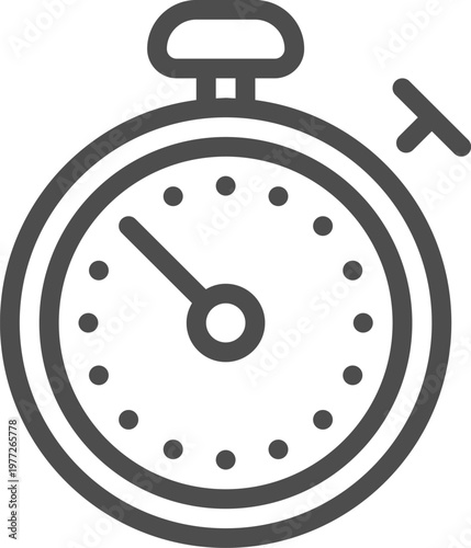 Stopwatch icon tracking time and measuring speed