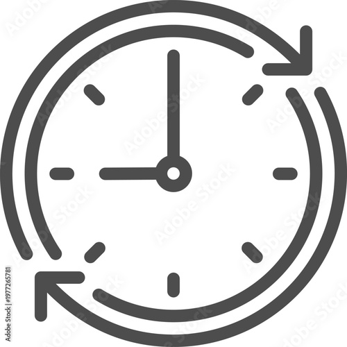 Time cycle with arrows showing continuous flow