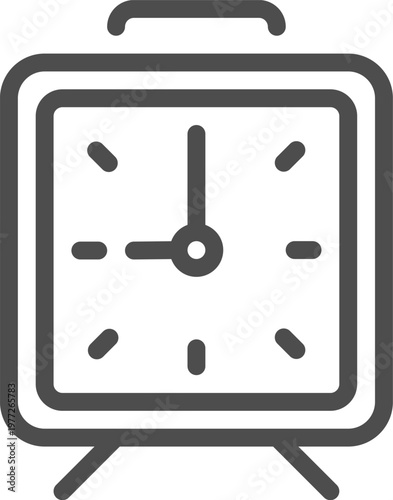 Alarm clock icon representing time, wake up, and schedules