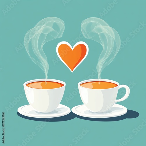 cup of coffee with hearts