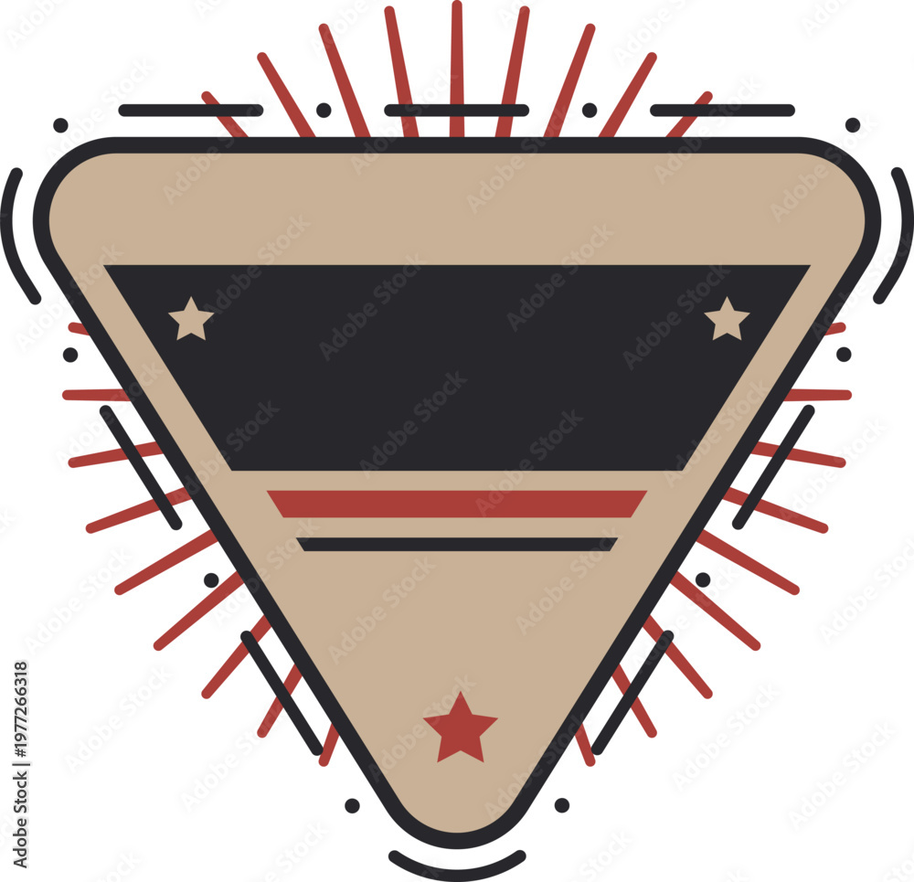 Obraz premium Vintage inspired emblem vector with stars and stripes