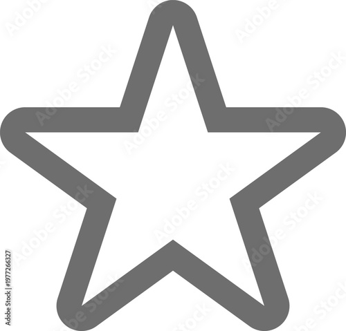 Star icon outlining concept of rating favorite quality
