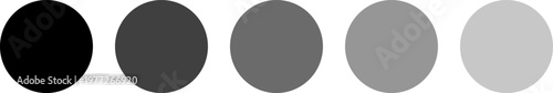Circles showing gradient of gray shades on white