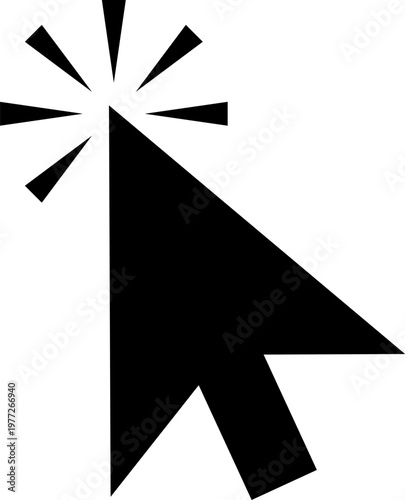 Computer mouse cursor clicking selecting a digital option