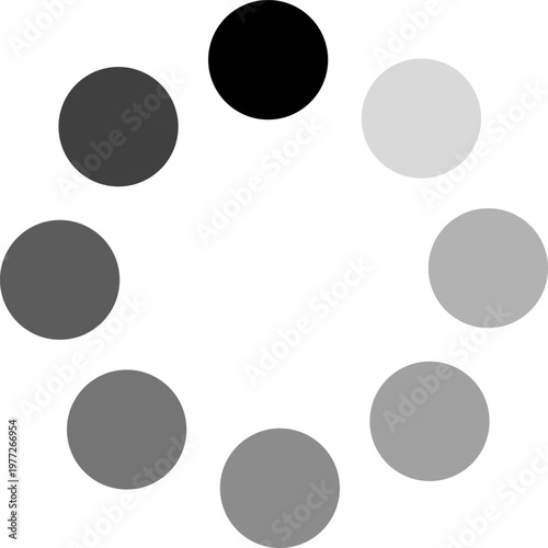 Loading spinner icon showing digital progress indication