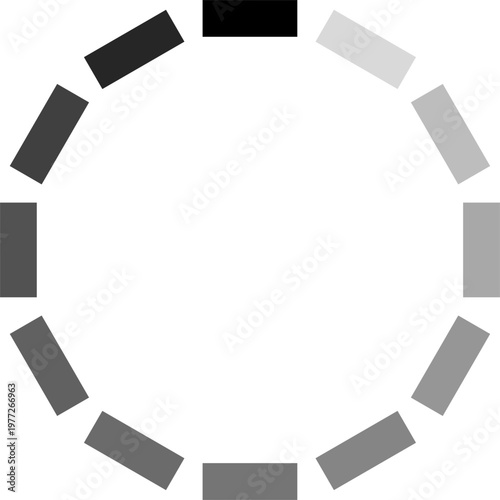 Loading buffering waiting indicator symbol on white