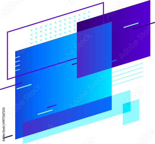 Abstract geometric shapes creating modern digital background
