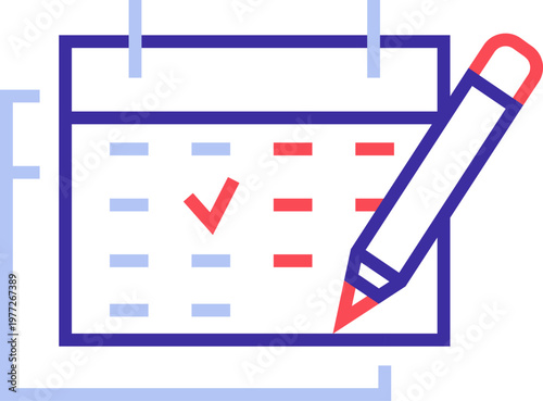 Calendar marking appointments, planning schedule icon