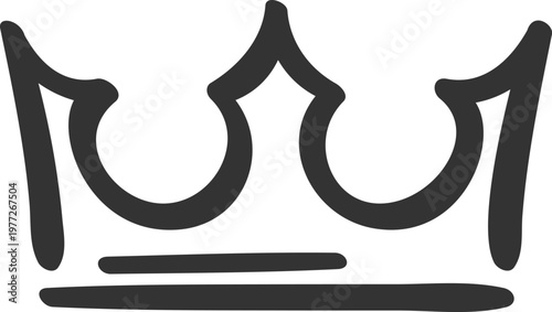 Crown symbol representing royalty leadership and success concept
