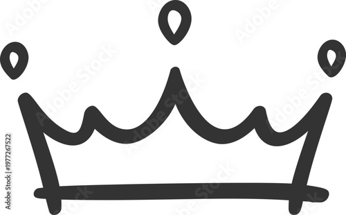 Canvas-taulu Crown icon illustrating authority, success, and monarchy