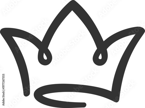 Simple crown icon representing royalty, success, and power