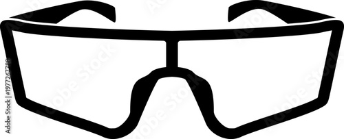 Eyewear silhouette representing protection and style concept