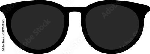 Black sunglasses protecting eyes from bright summer sun