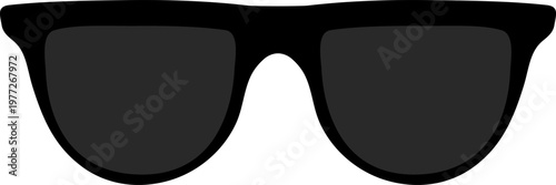 Black sunglasses protecting eyes from sun and glare