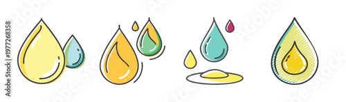 Stylized black oil drop icon symbolizing liquid petroleum, energy, and industry.