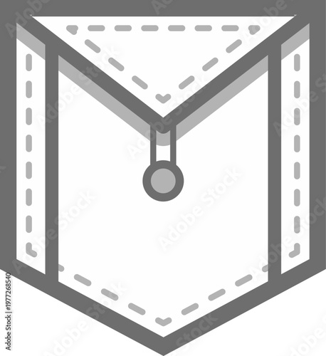 Graduation cap flap with dangling tassel icon