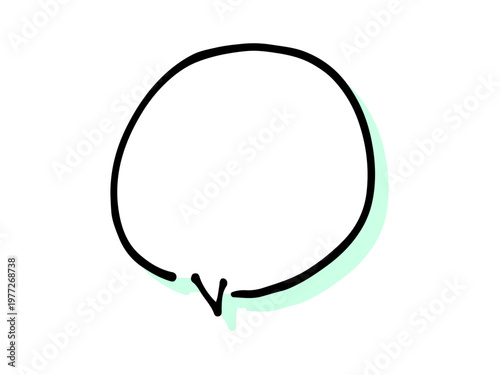 シンプルな手書きの吹き出し