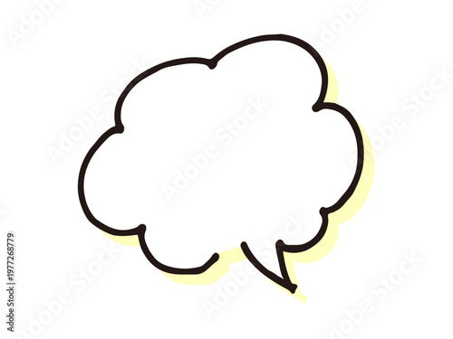 シンプルな手書きの吹き出し