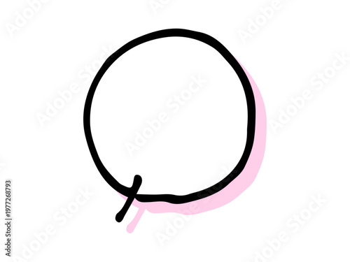 シンプルな手書きの吹き出し