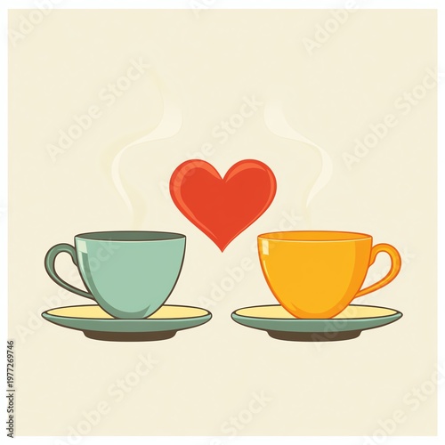 cup of coffee with hearts