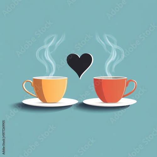 cup of coffee with hearts