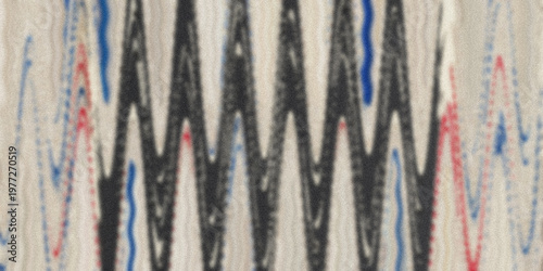 Foto Abstract zigzag pattern with vertical wave lines in neutral tones