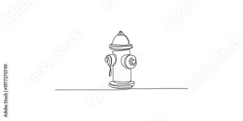 A black and white line drawing of a standard city fire hydrant urban infrastructure water
