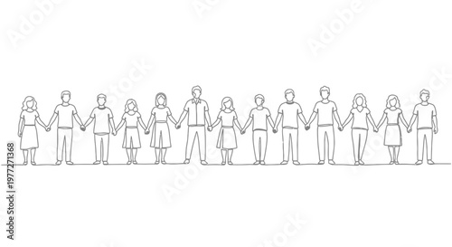 Diverse group of people standing together.