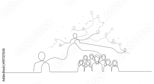 People connected in a network.