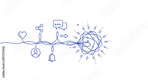 Brain with thoughts and ideas.