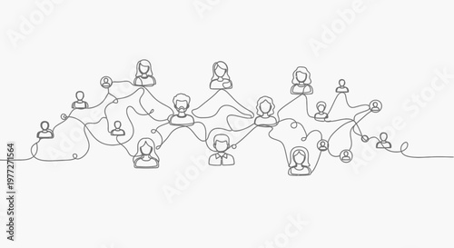People connected in a network.
